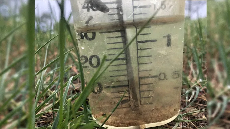 (CBC) Rain gauge Saskatchewan May 2025