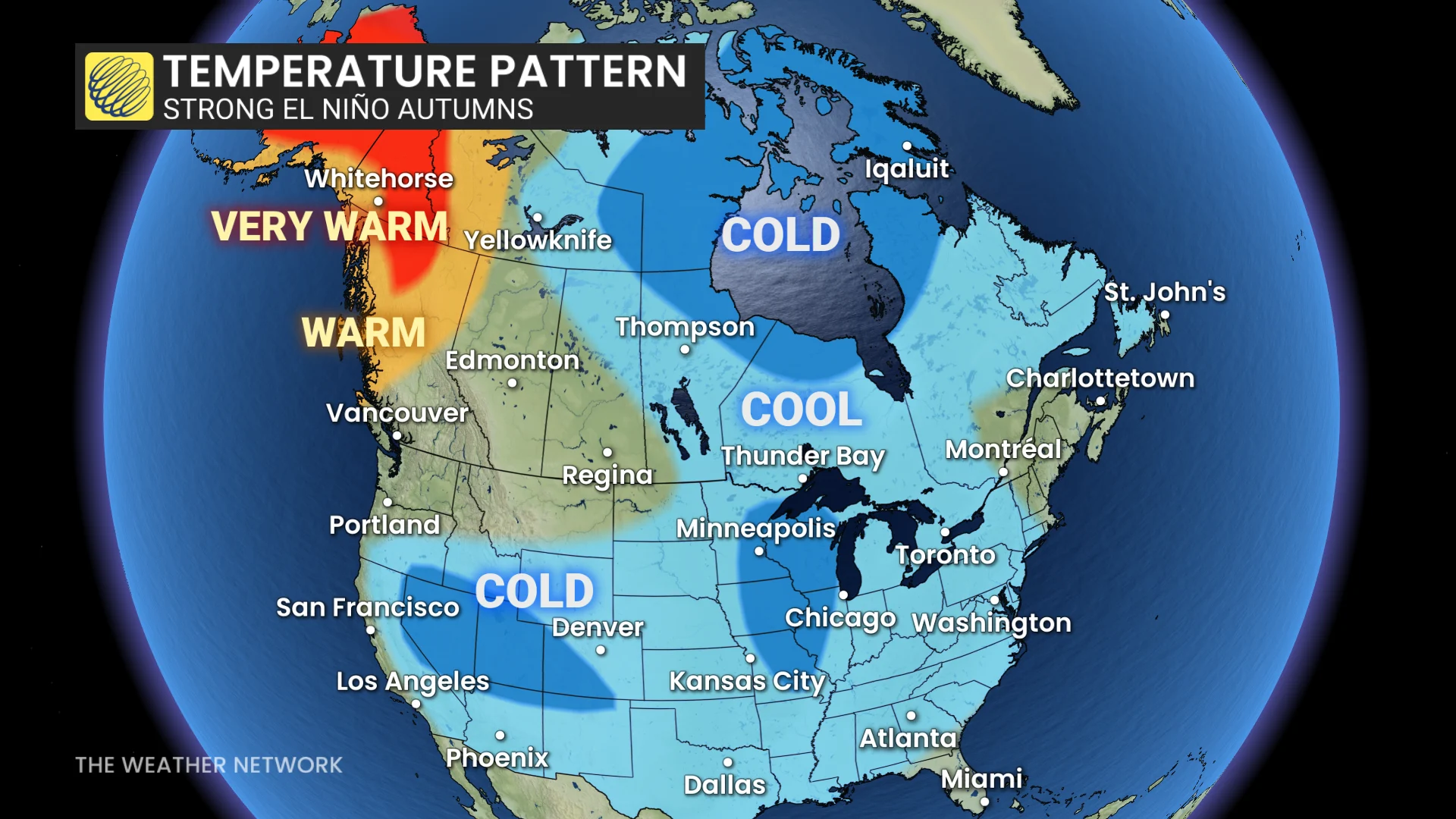 Strong Autumn Temperature Pattern August 20th