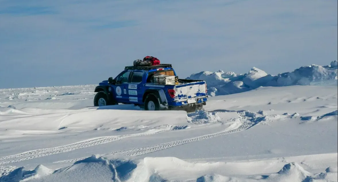 CBC truck that fell through ice