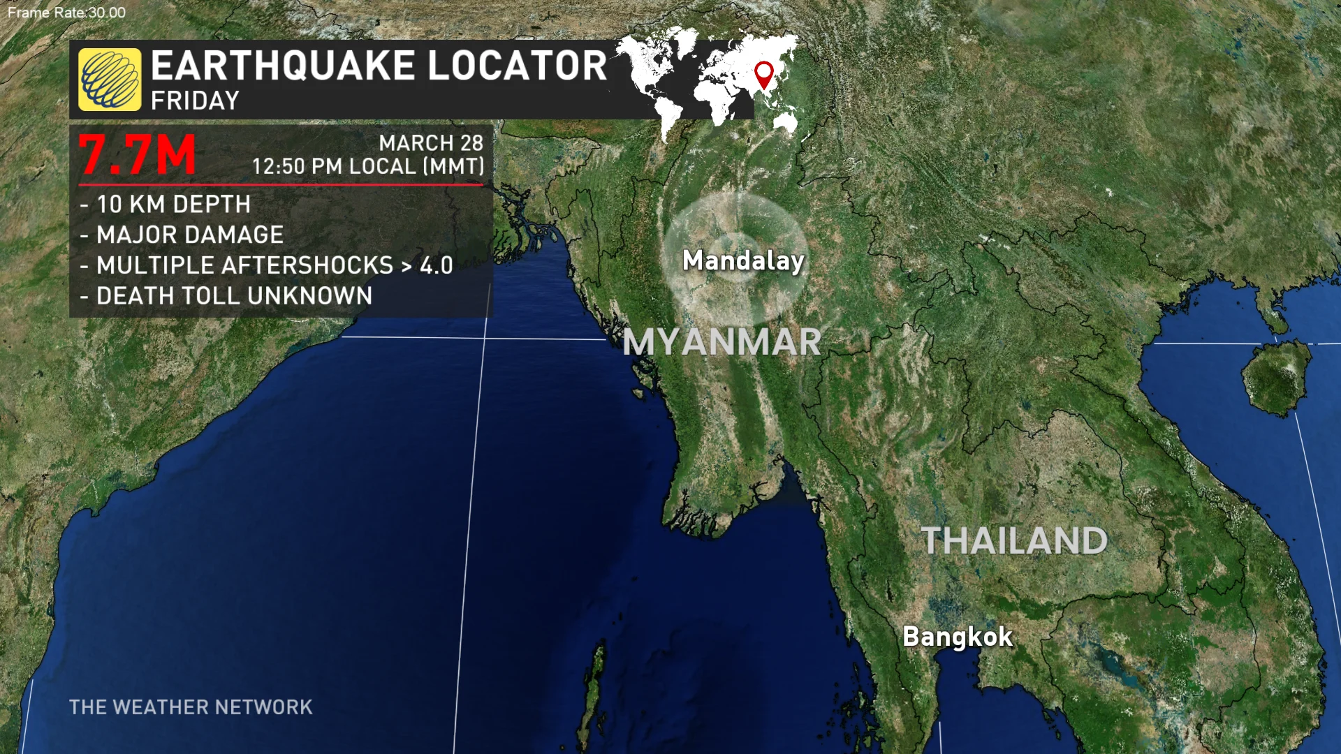 Baron Locator Map: Myanmar earthquake, March 29, 2025