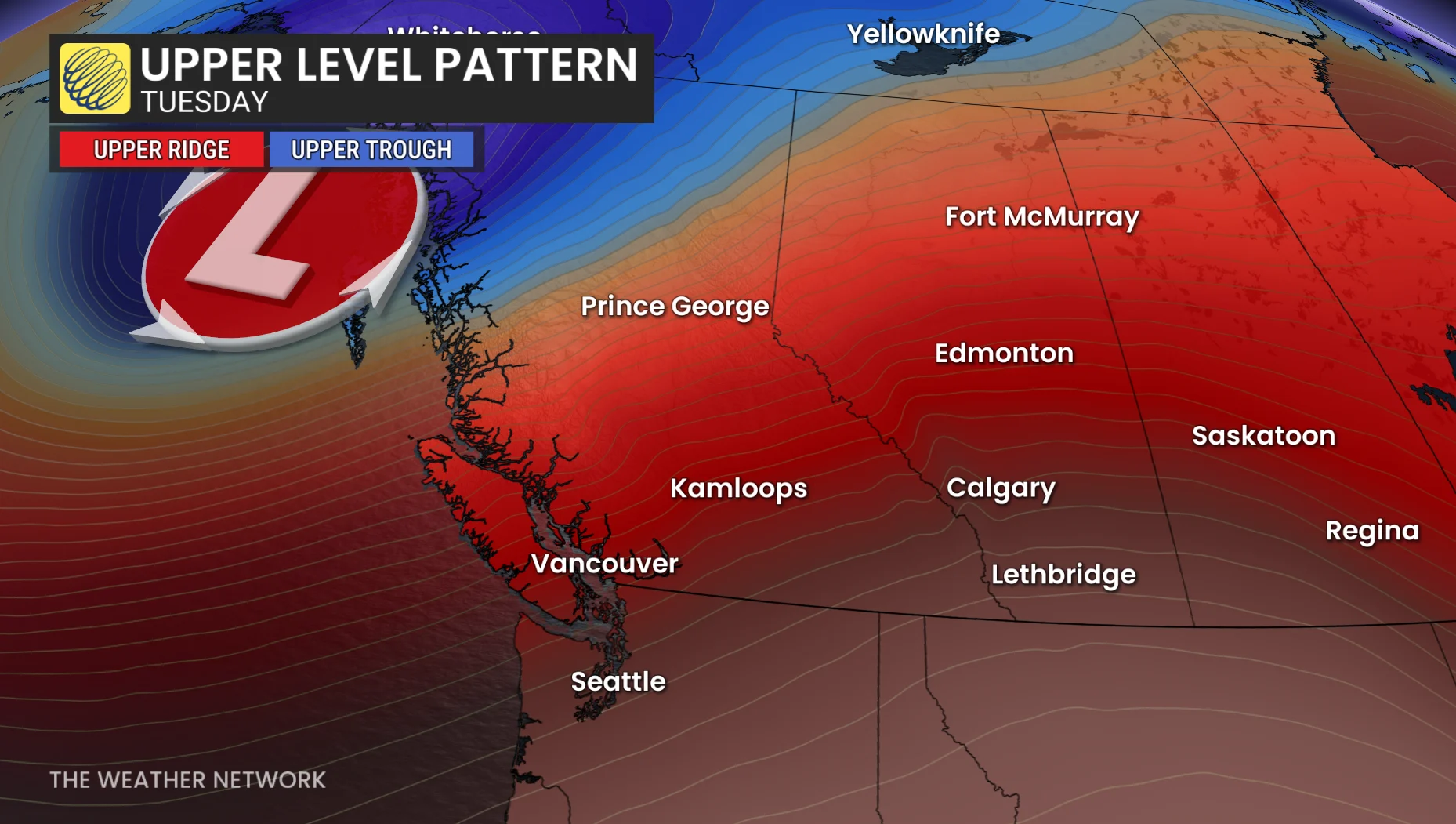 Baron - Western Canada upper level pattern Tuesday - July7