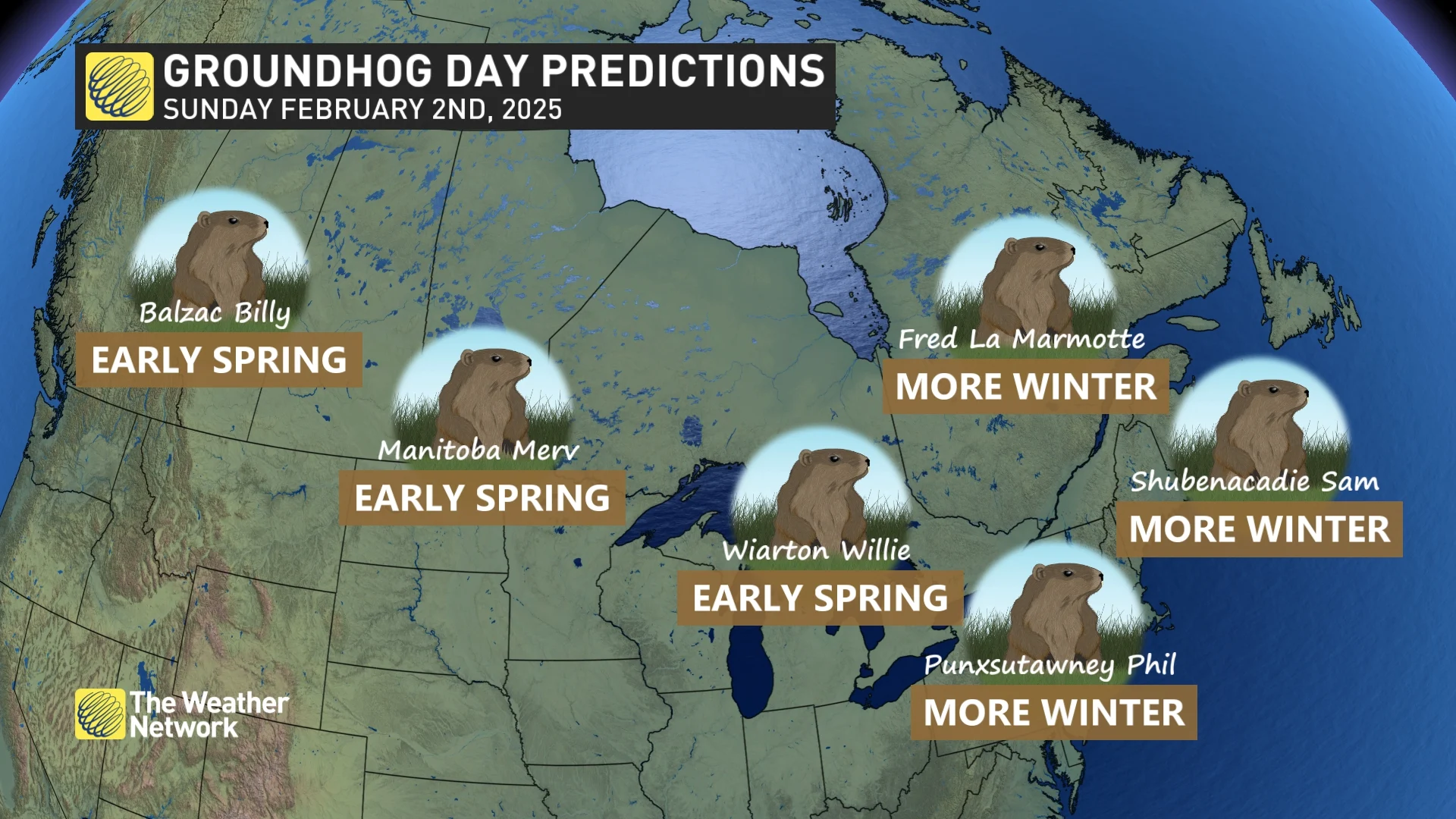 2025 Groundhog Day results see them here! The Weather Network