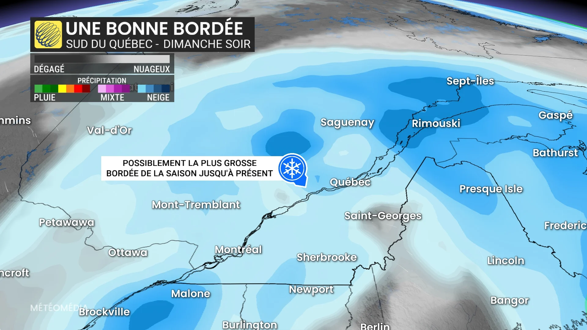 Bordée de neige : possiblement la plus grosse de cette saison
