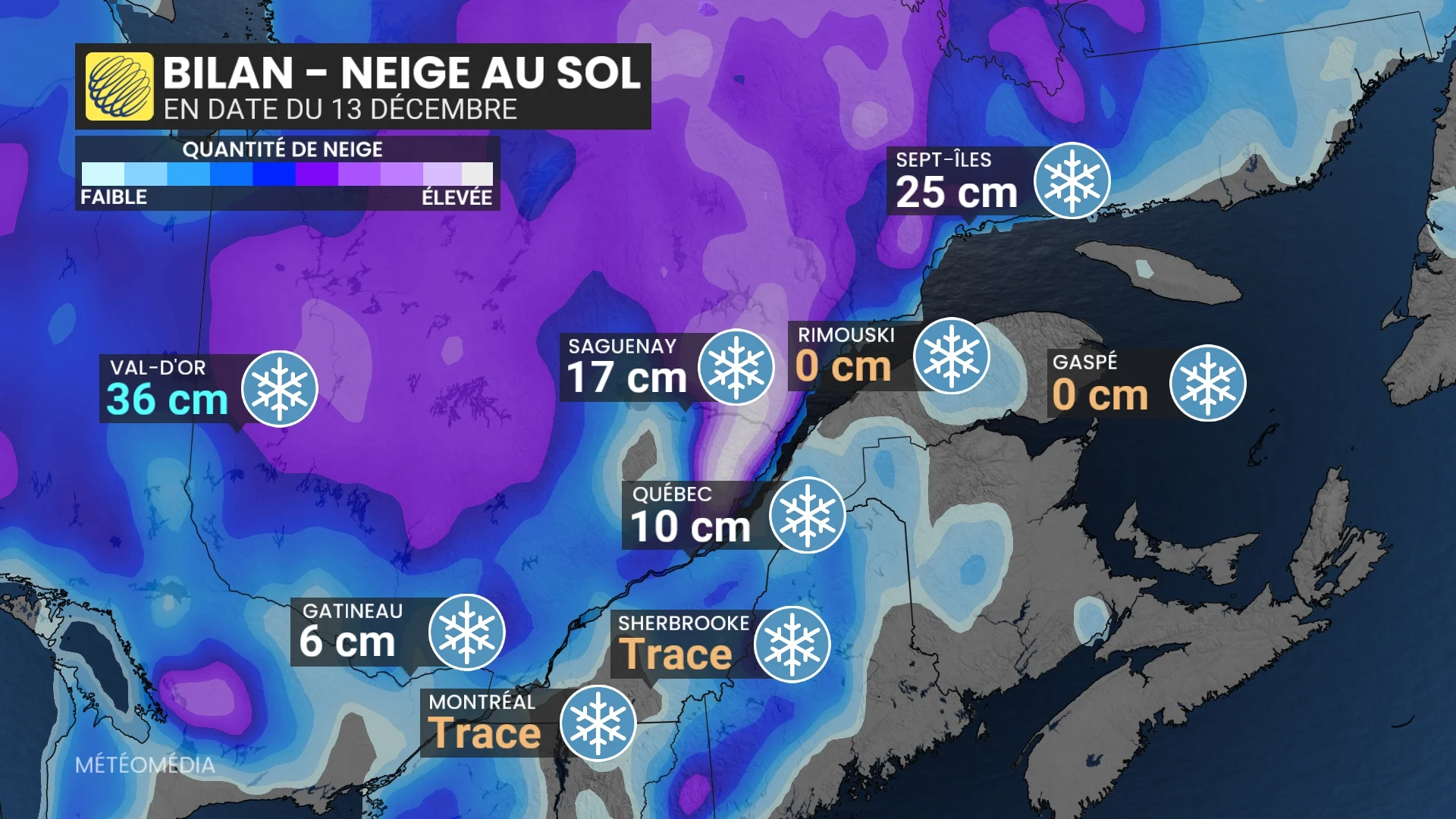 PROCHAINS SYSTÈMES - Neige au sol actuelle