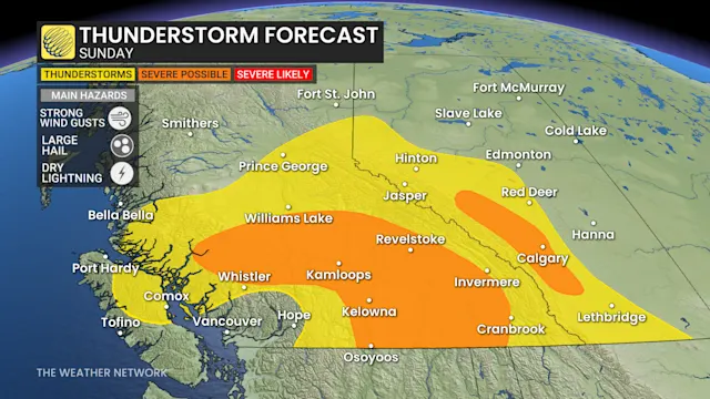 Wildfire worries rise in the West with severe storm risk in B.C ...