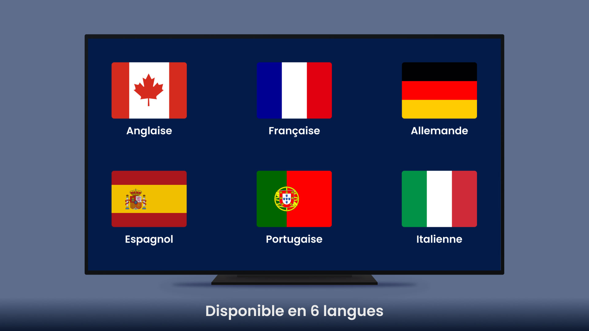 Available in six languages