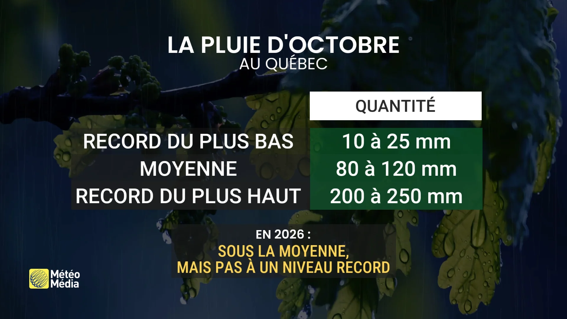 Aperçu précipitations : octobre risque de vous surprendre cette année