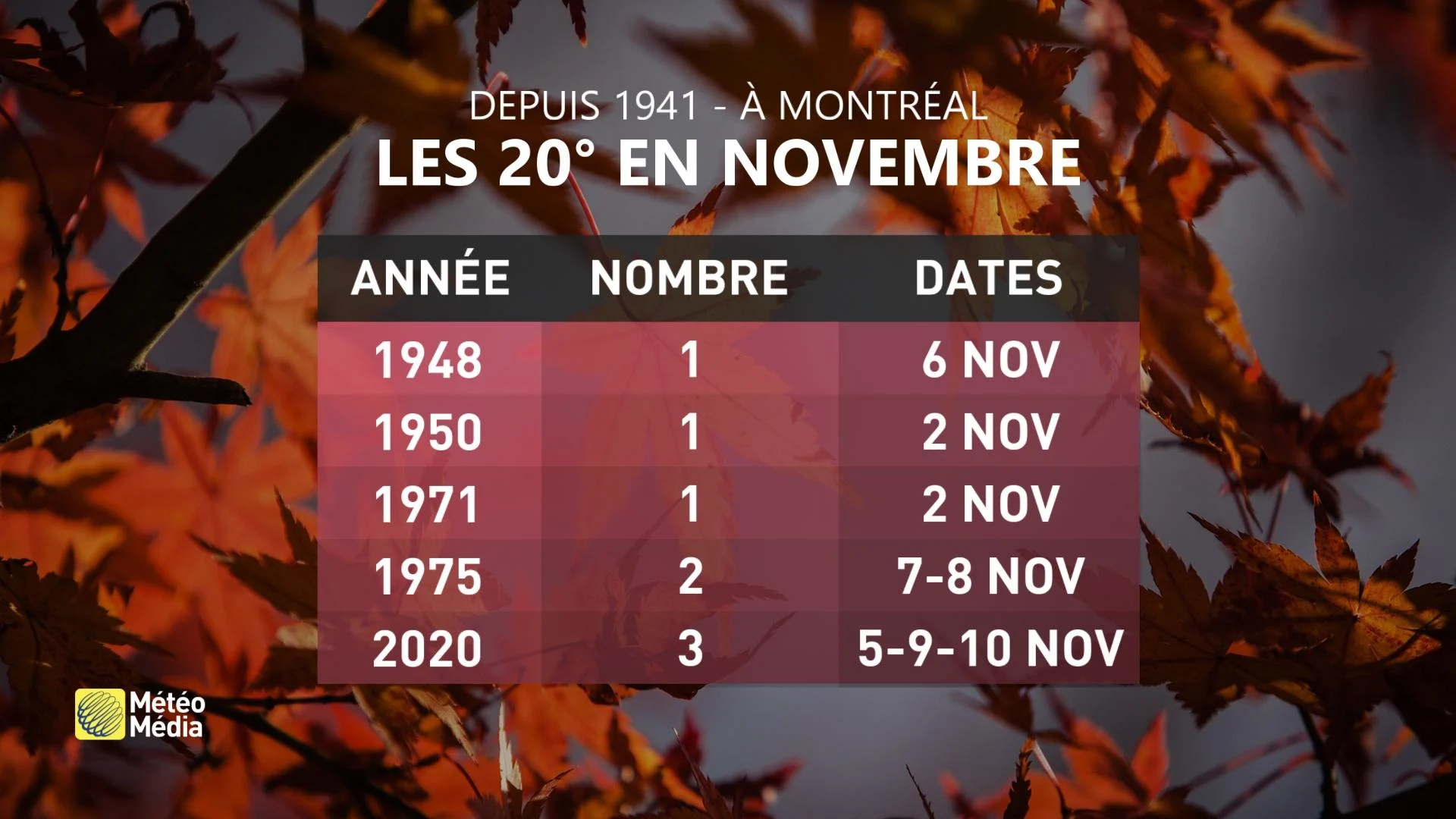 Novembre chaleur