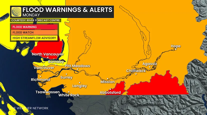 Flooding expected in parts of B.C.'s Fraser Valley, North Shore ...