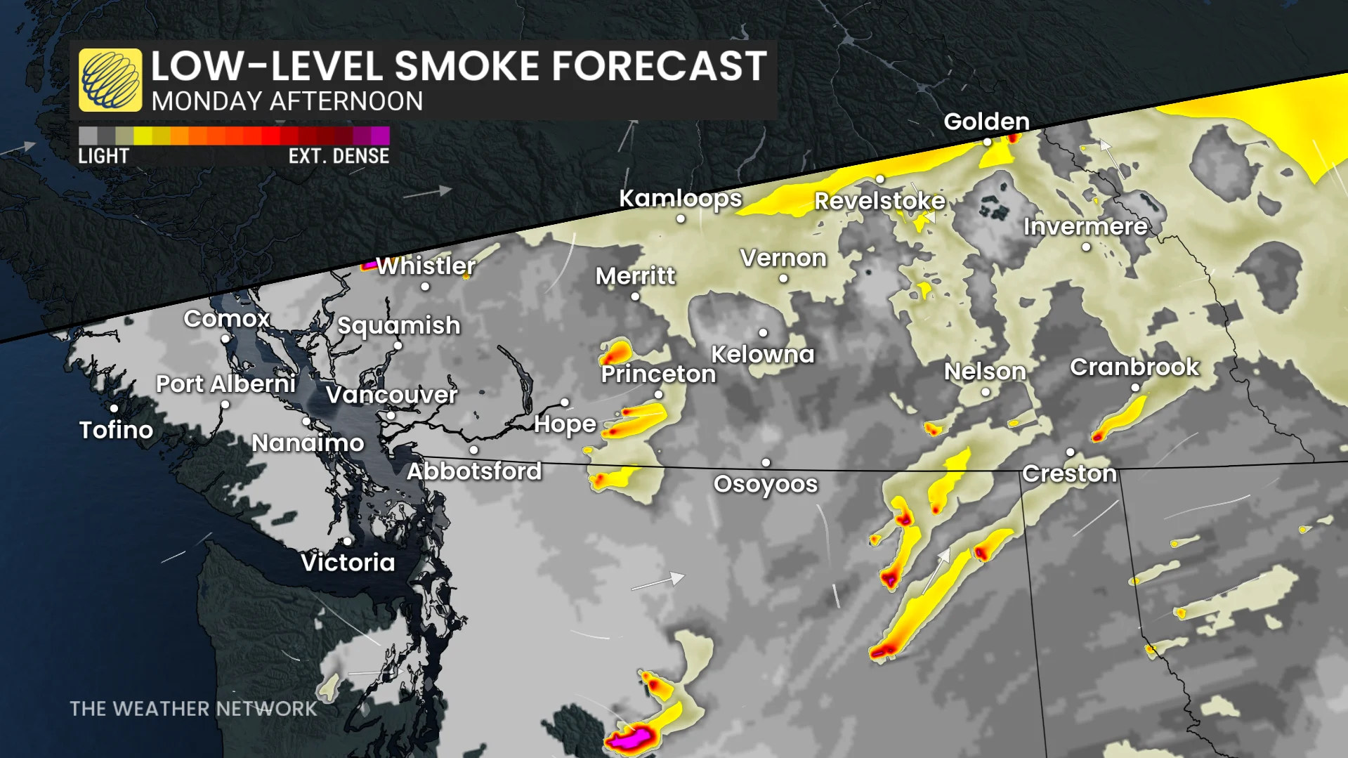 Baron - BC low level smoke forecast - Sept8