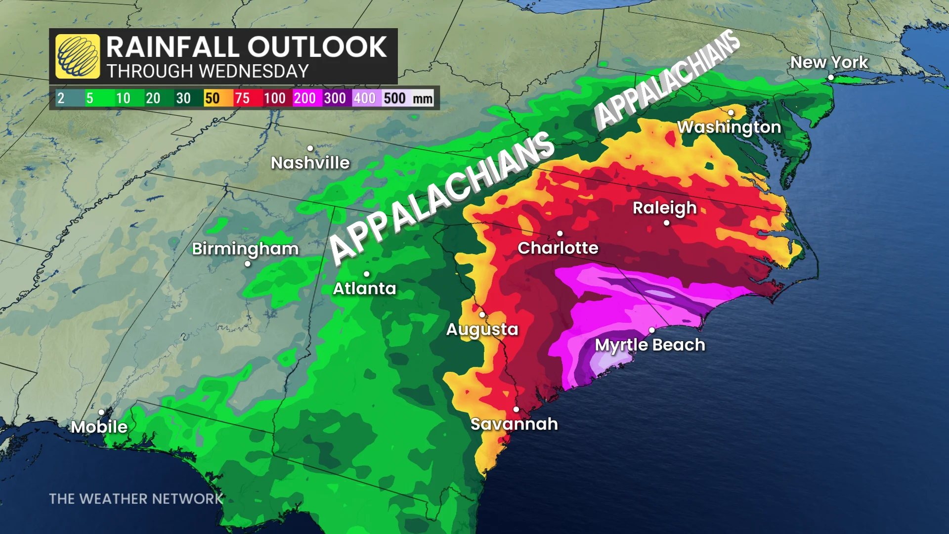 Future Imelda Precipitation Forecast
