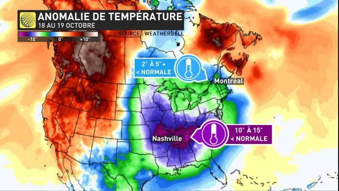 Carte froid Nashville