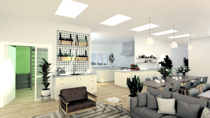 Ecovillage renderings from inside the Common House