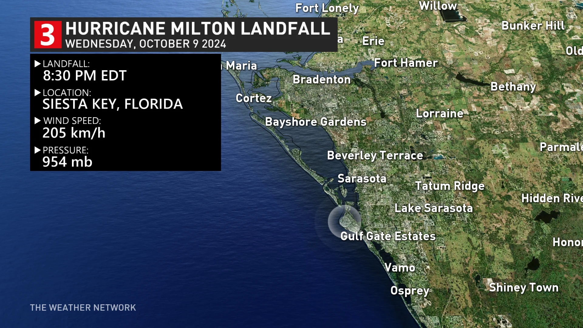 Hurricane Milton Landfall October 8 2024