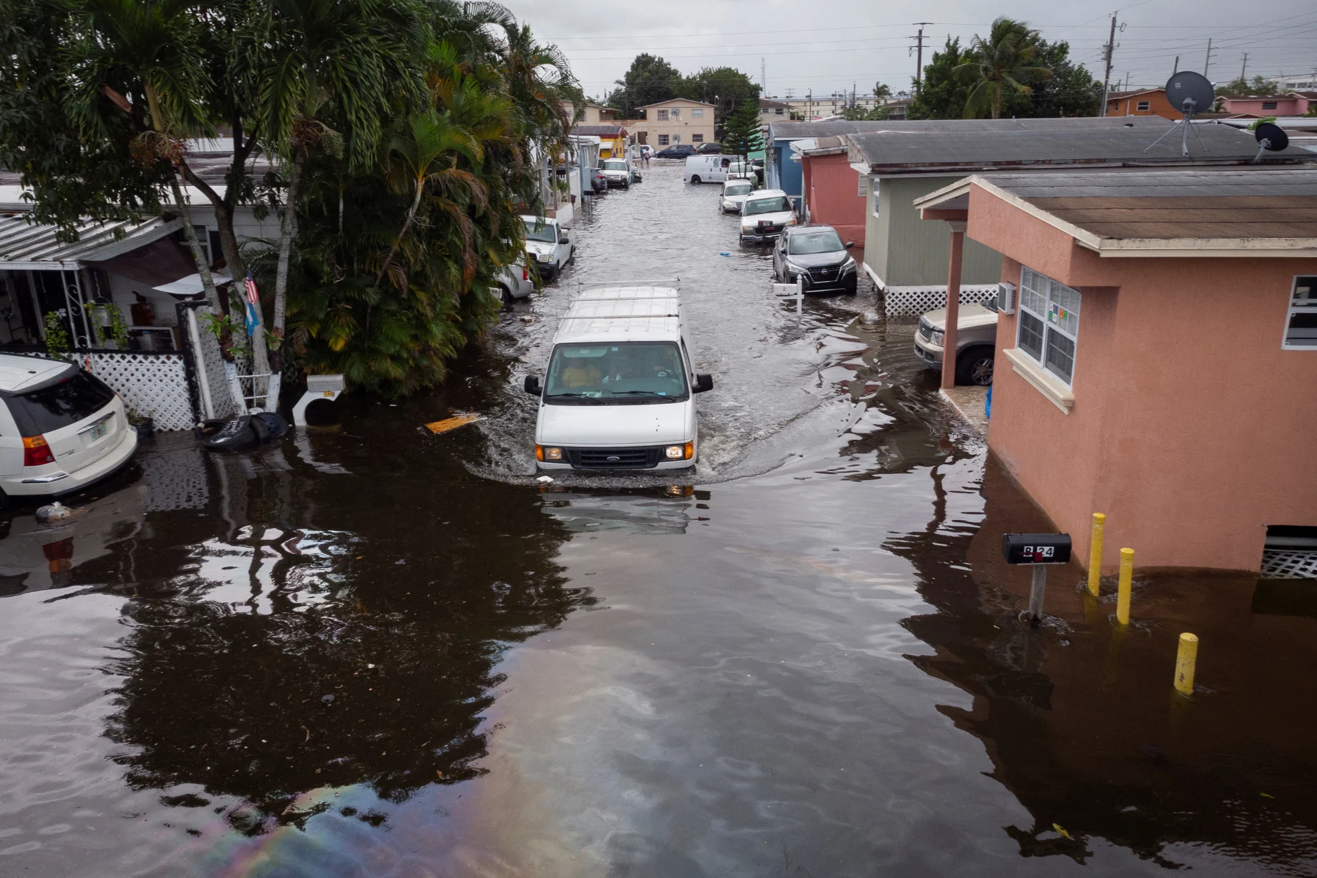 Reuters: A general view of flooded streets in Hialeah, Florida, U.S., November 16, 2023. REUTERS/Marco Bello