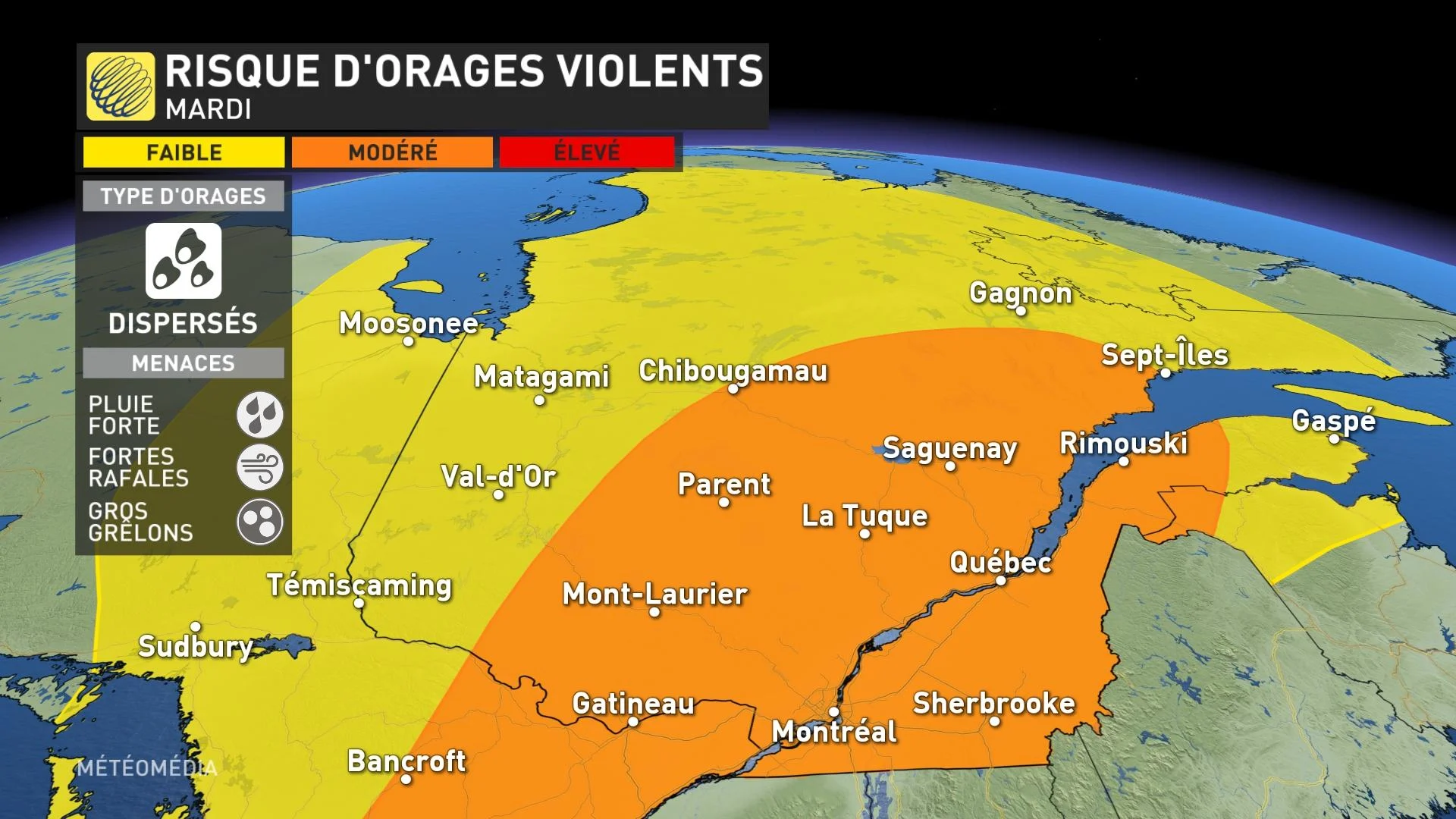 Orages violents