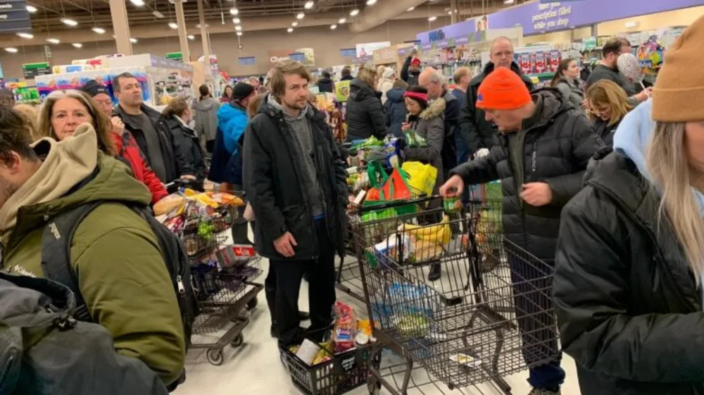 Low on food, blizzard-weary St. John's shoppers head to supermarkets