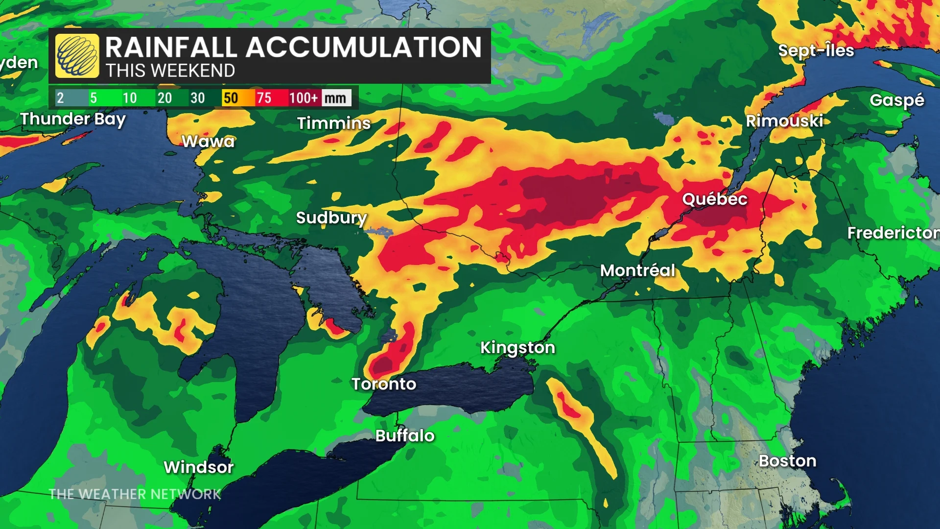 Baron - Quebec weekend rainfall - June19