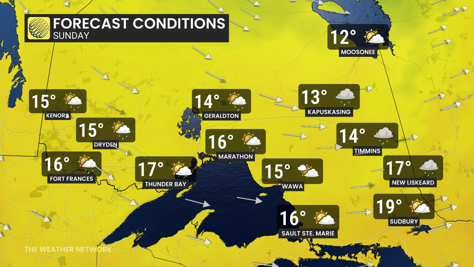 Baron - Ontario Sunday temperatures - Sept 10