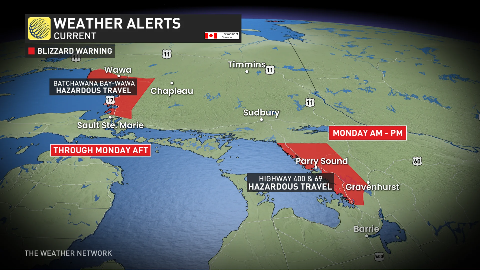 Power outages grow in Ontario as winds and snow make for hazardous travel The Weather Network