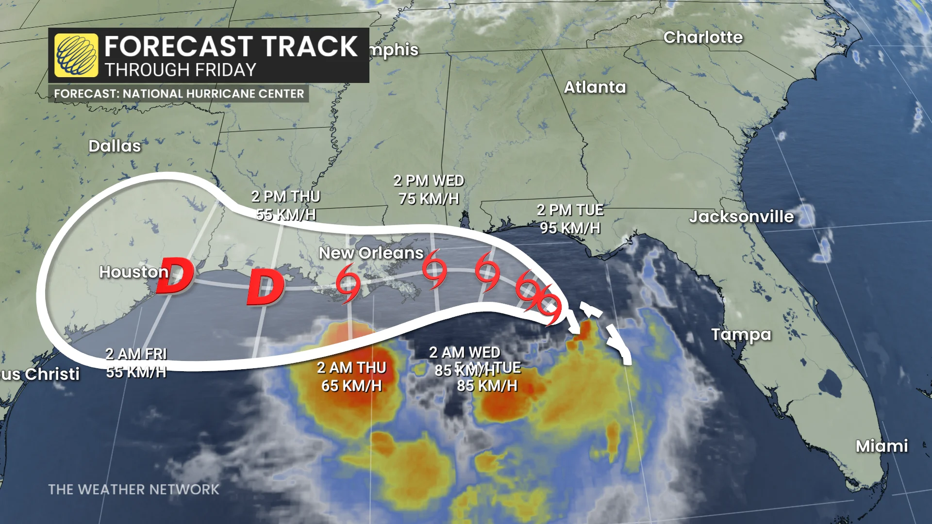 Baron - Bertha forecast track - July 21