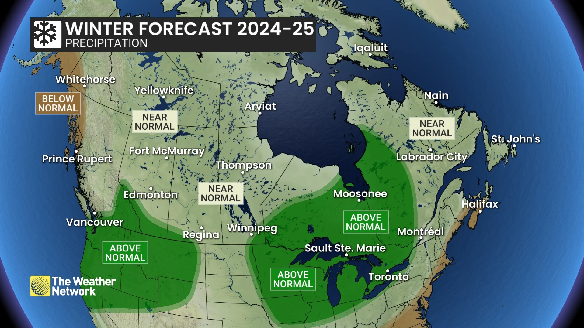 2024-25 Winter Forecast - National Precipitation Forecast