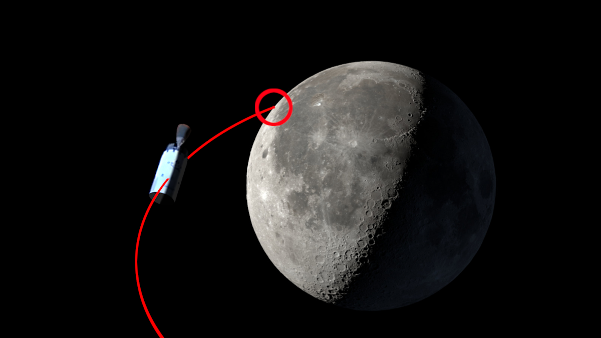 SpaceX-2nd-stage-booster-Moon-