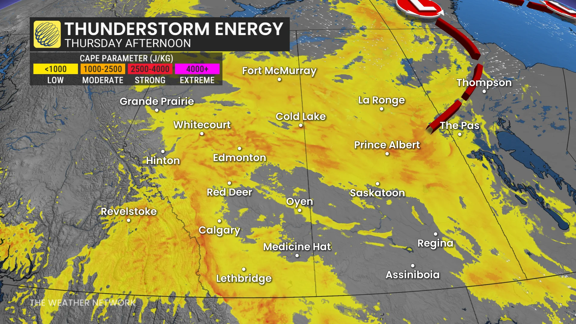 Alberta Thunderstorm Energy Thursday August 20th