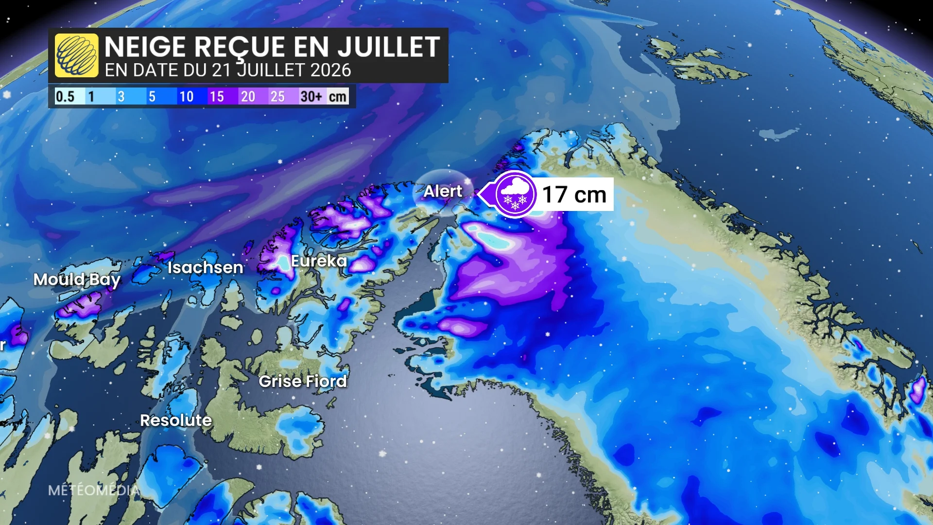 Juillet : le mois le plus neigeux de l'année dans ce secteur