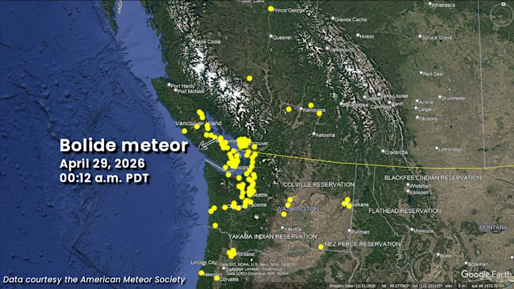 Bright fireball lights up the sky over Vancouver Island - The Weather ...