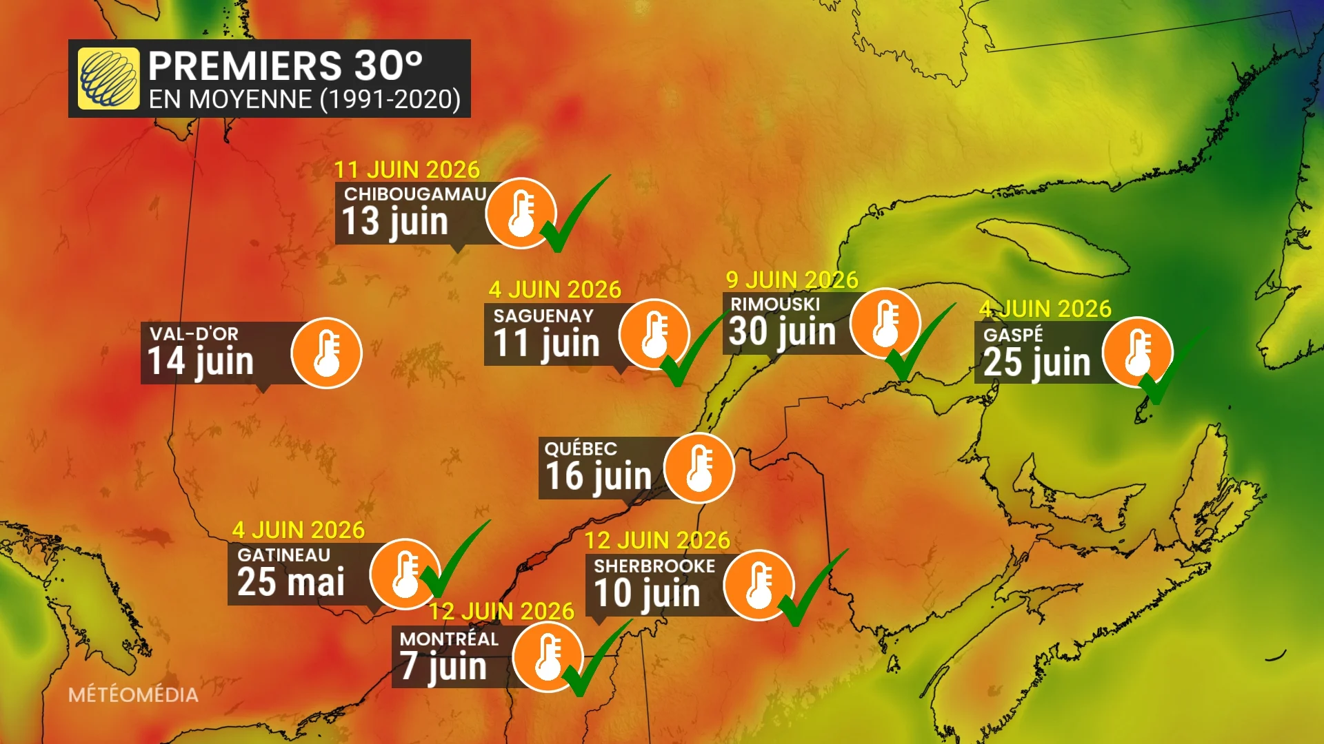 Montréal atteint enfin son premier 30 degrés