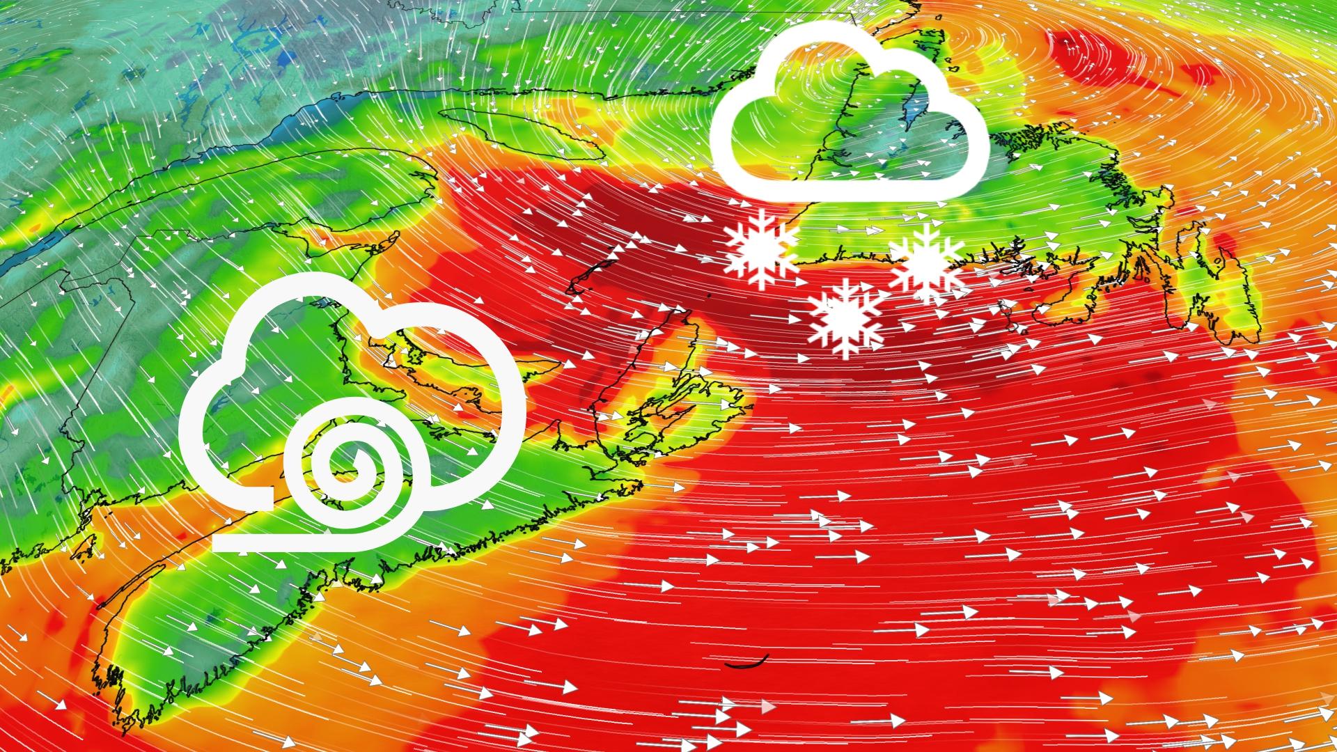 The Weather Network – Wind Warnings, 40 cm of Snow in Atlantic Canada with Bomb Cyclone