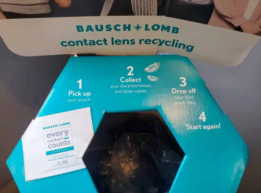 A national recycling program looks to minimize the harmful impact that contact lenses can have on the environment. One of its Ontario locations is at the Huron-Highbury Optometry clinic in London. (Isha Bhargava/CBC)