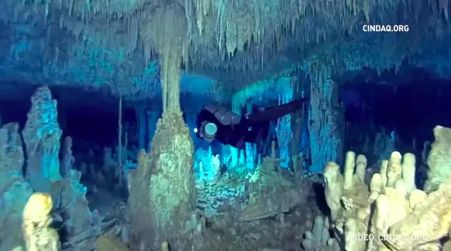 10,000-year-old ochre mines discovered in underwater Mexican caves