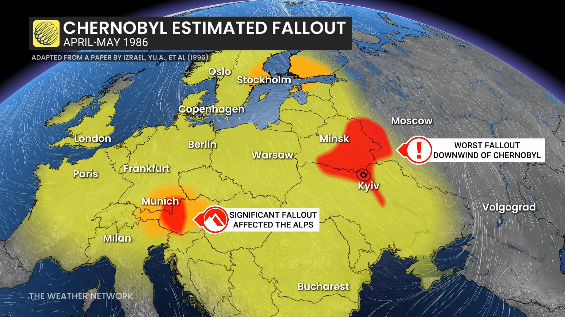 Chernobyl Fallout Map