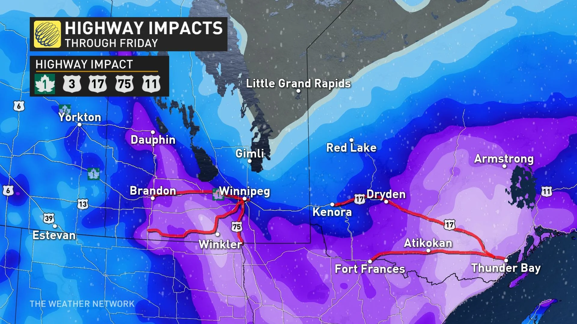 Dangerous travel on parts of the Trans-Canada amid heavy, blowing snow ...