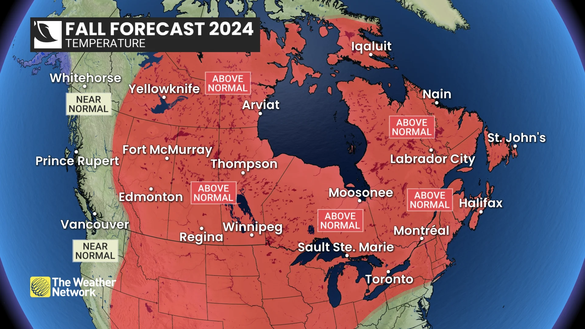 2024 Canada Fall Forecast - Temperature pattern