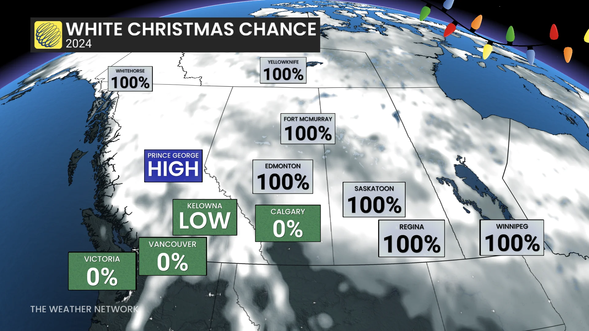 Western Canada White Christmas Odds December 20 2024
