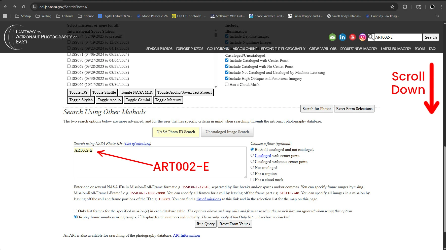 Artemis 2 - photographs - Search