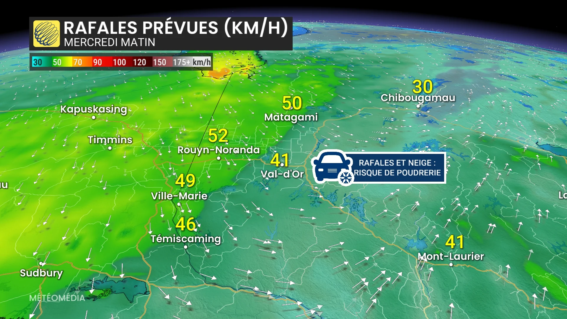 Froid et vent : des routes plus dangereuses à prévoir