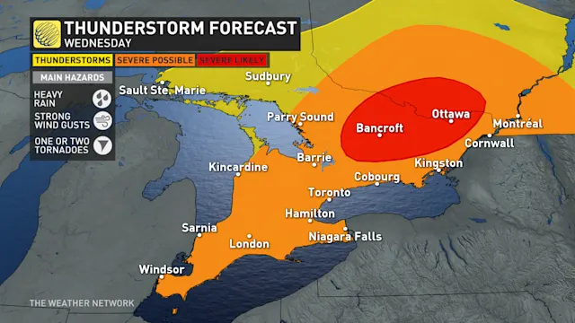 Raised threat for severe weather in Ontario, Quebec includes tornado ...