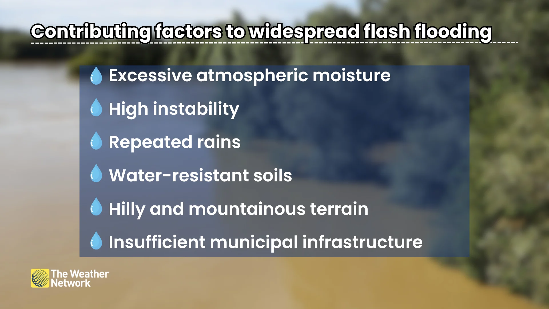 contributing factors to widespread flash flooding