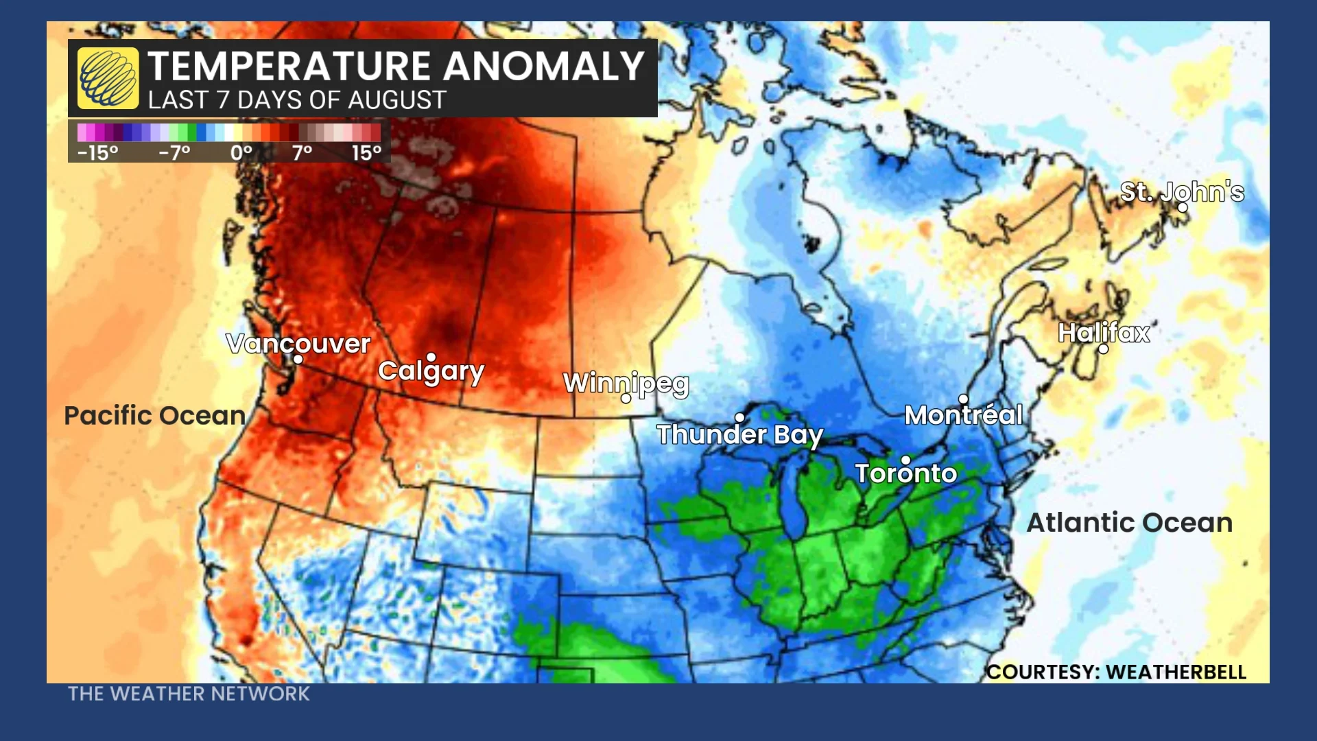 Baron - Last days of August temperature anomaly - Aug22
