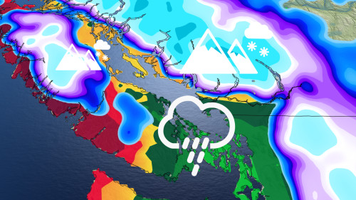 Copious mountain snows and heavy rain hit B.C. into this weekend