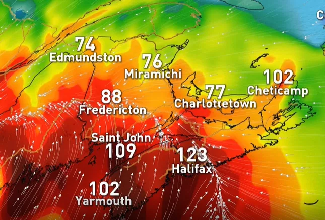 Atlantic: Early season nor'easter threatens heavy rain, 100 km/h wind gusts