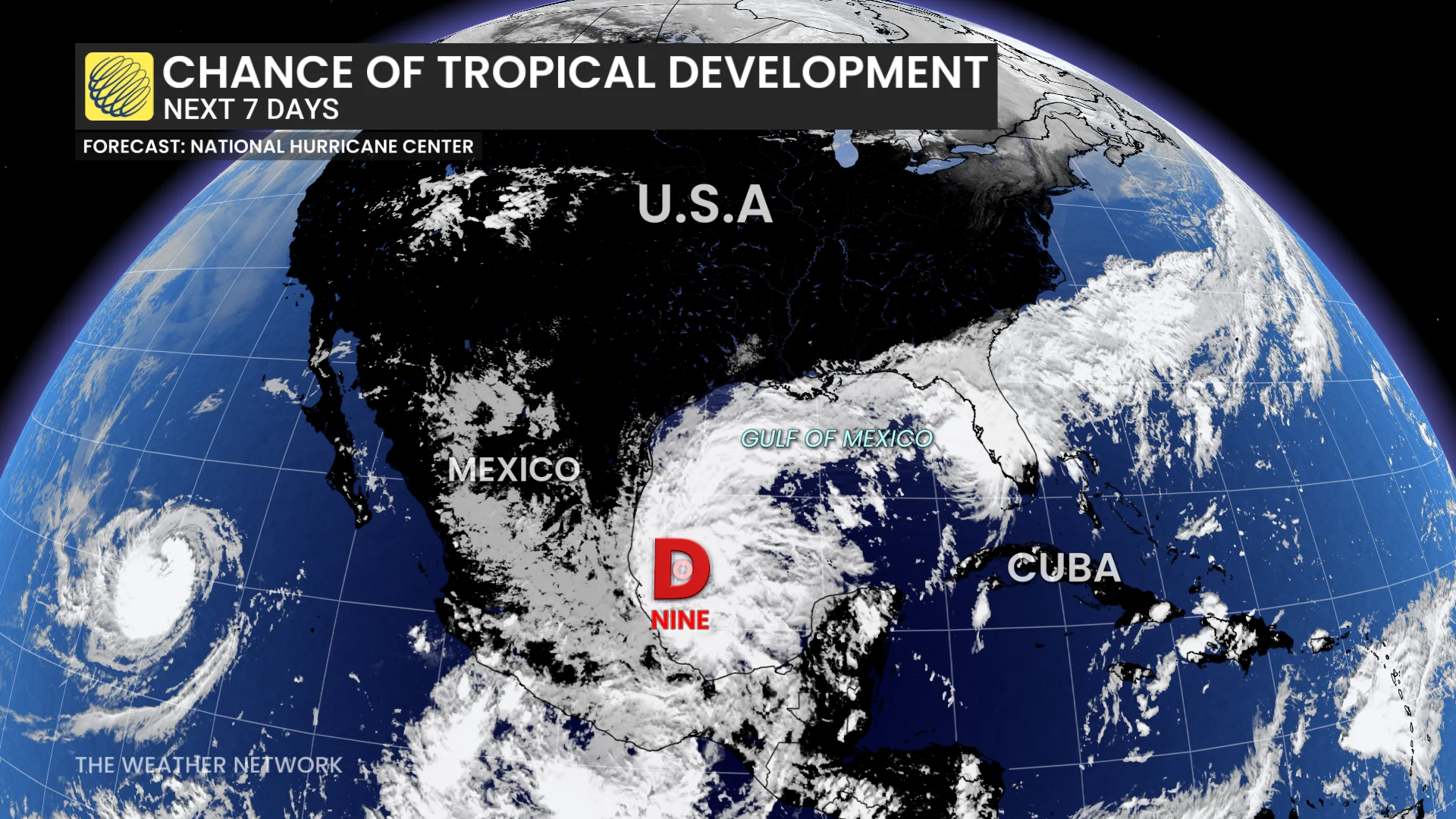 Chance of tropical development over next seven days