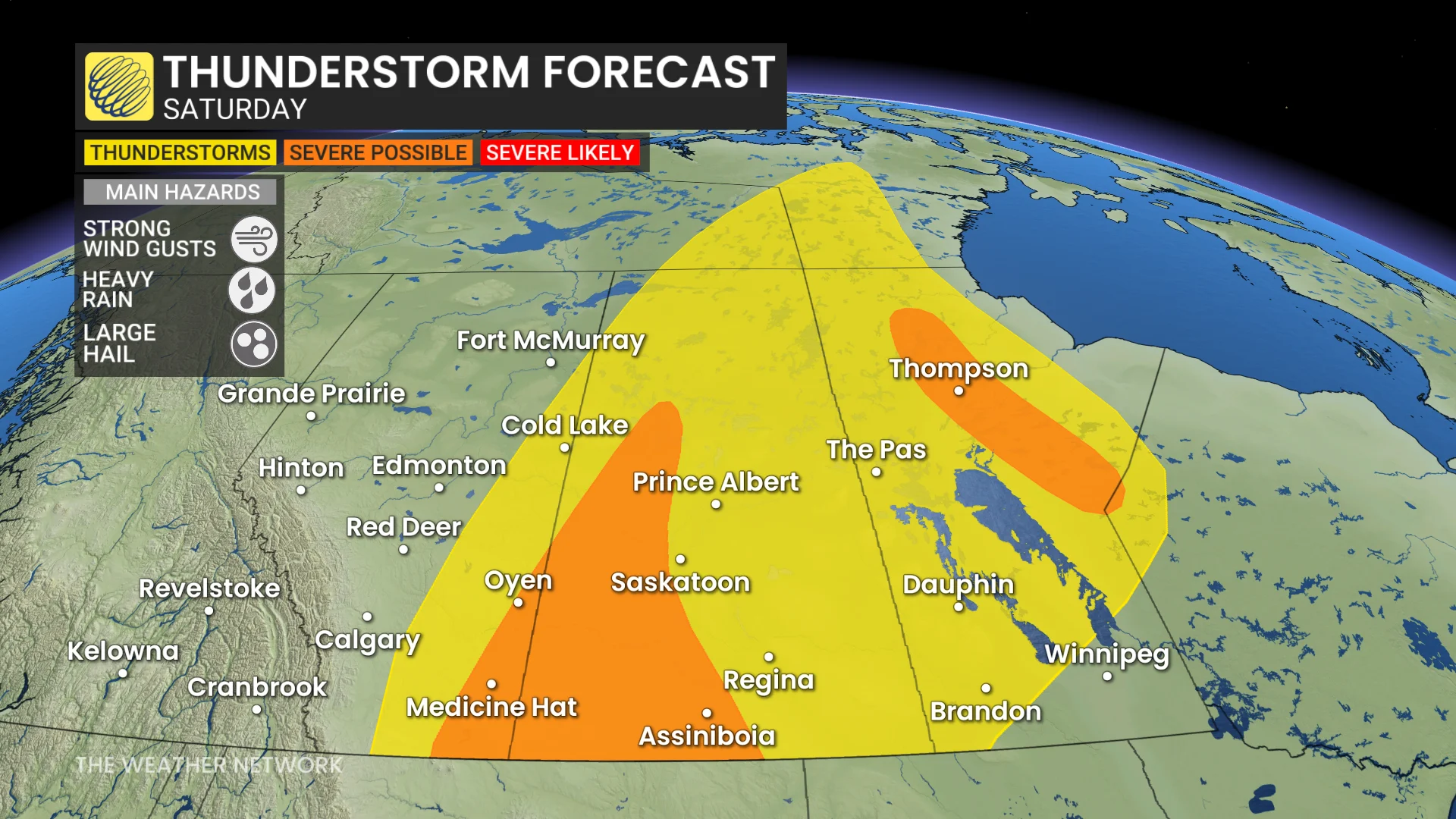 Prairies storm outlook Saturday