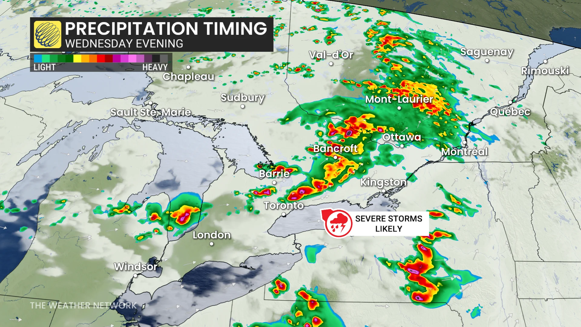 Baron - Ontario Wednesday evening precipitation - Sept 1