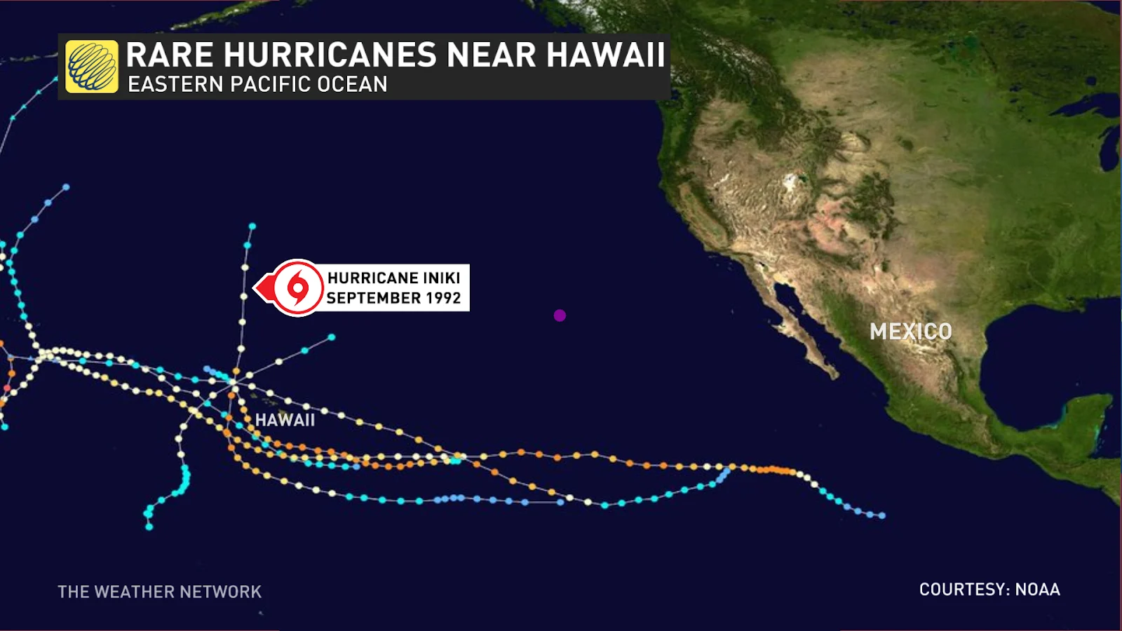 Rare Hurricanes Near Hawaii