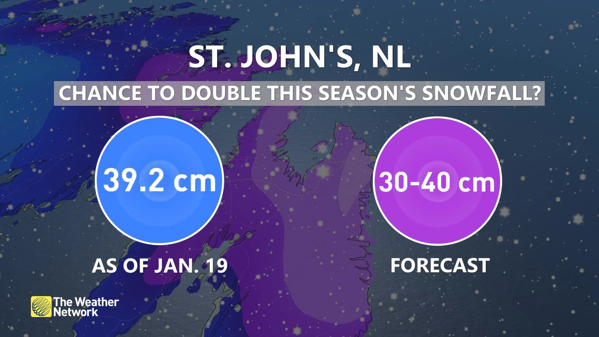 ATL St. John's snowtotal Jan 20 2023